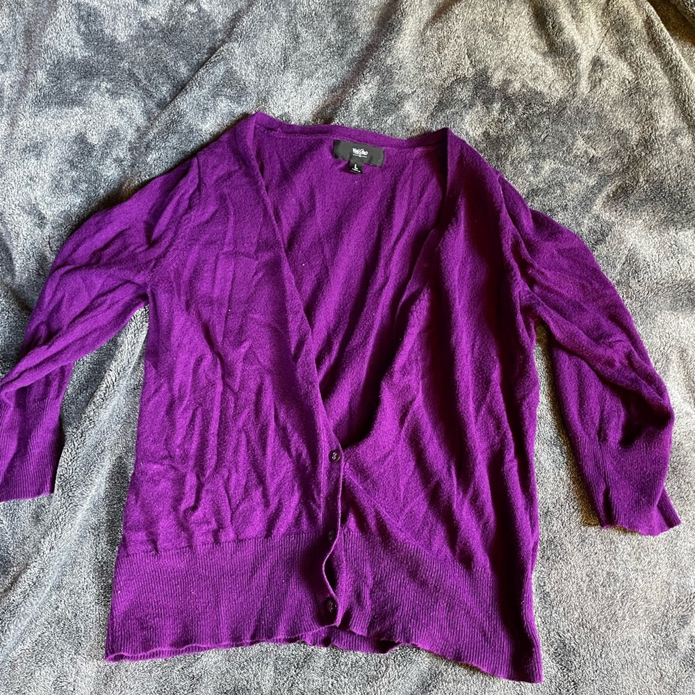 Bright purple cardigan / top